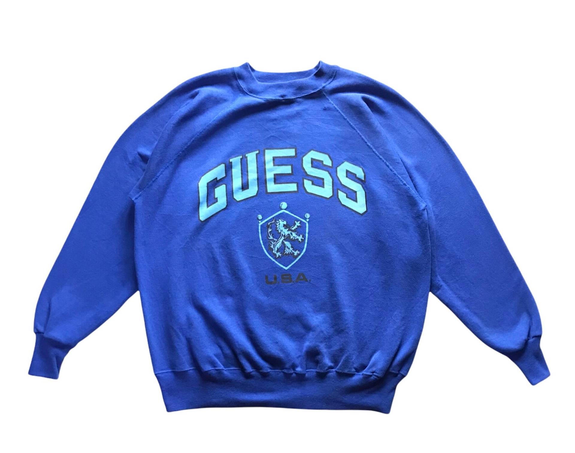 Vintage 90Er Jahre Guess Usa Spellout Crewneck Sweatshirt Baggy Style Xl Größe von AbeVintageStore