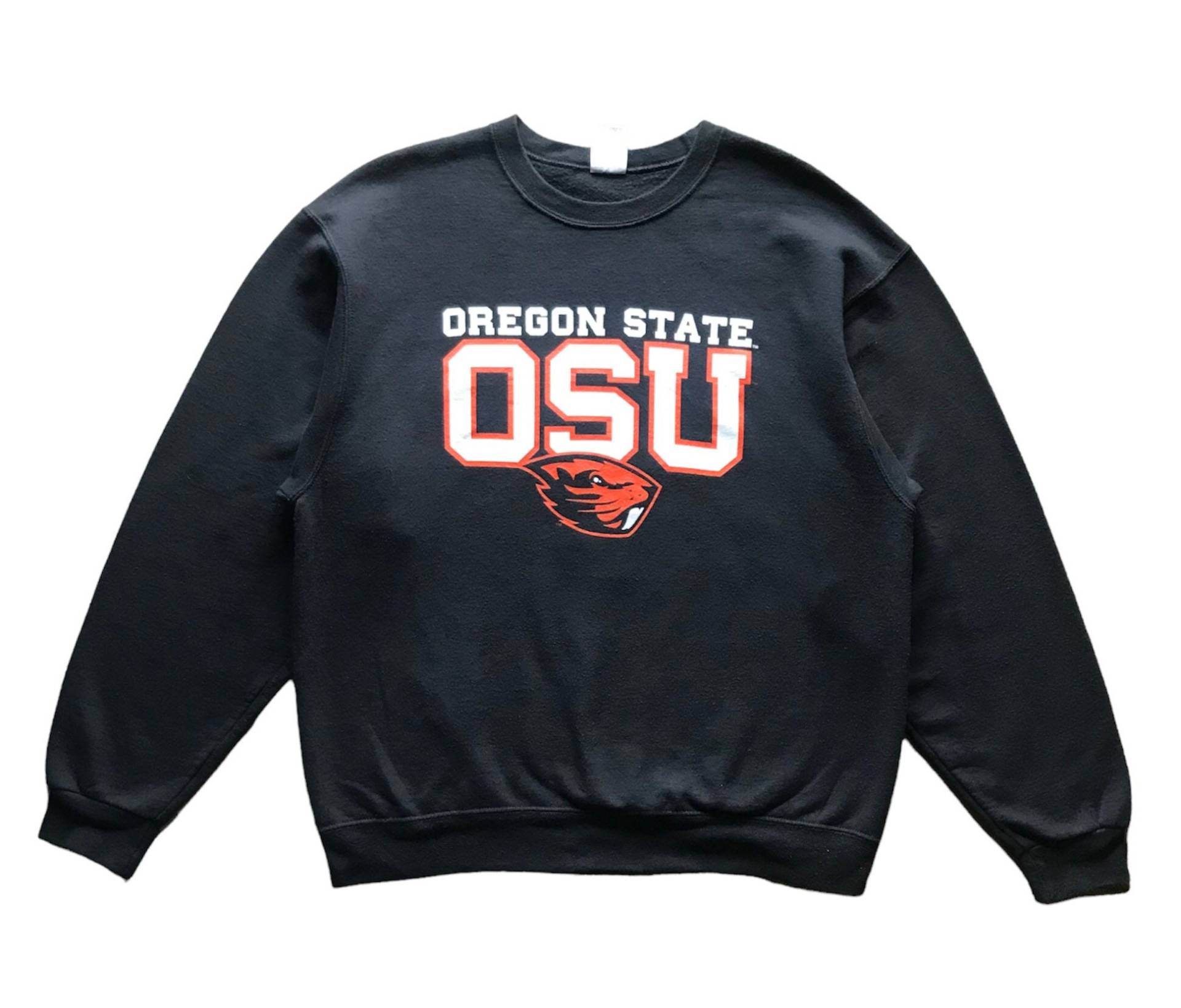 Vintage 90Er Jahre Oregon State University Spellout Jerzees Tag Crewneck Sweatshirt L Size von AbeVintageStore