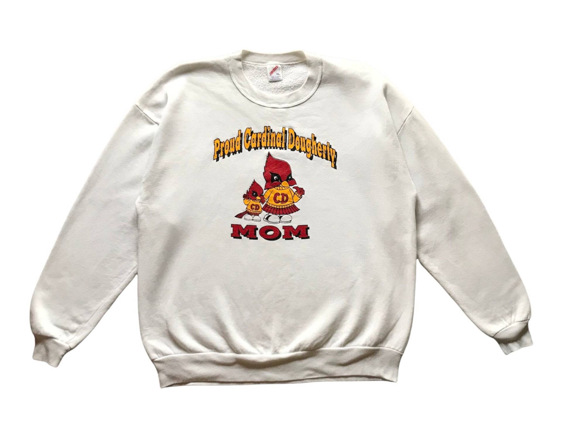 Vintage 90Er Jahre Proud Cardinal Dougherty High School Mom Crewneck Sweatshirt Baggy Style Xl Größe von AbeVintageStore