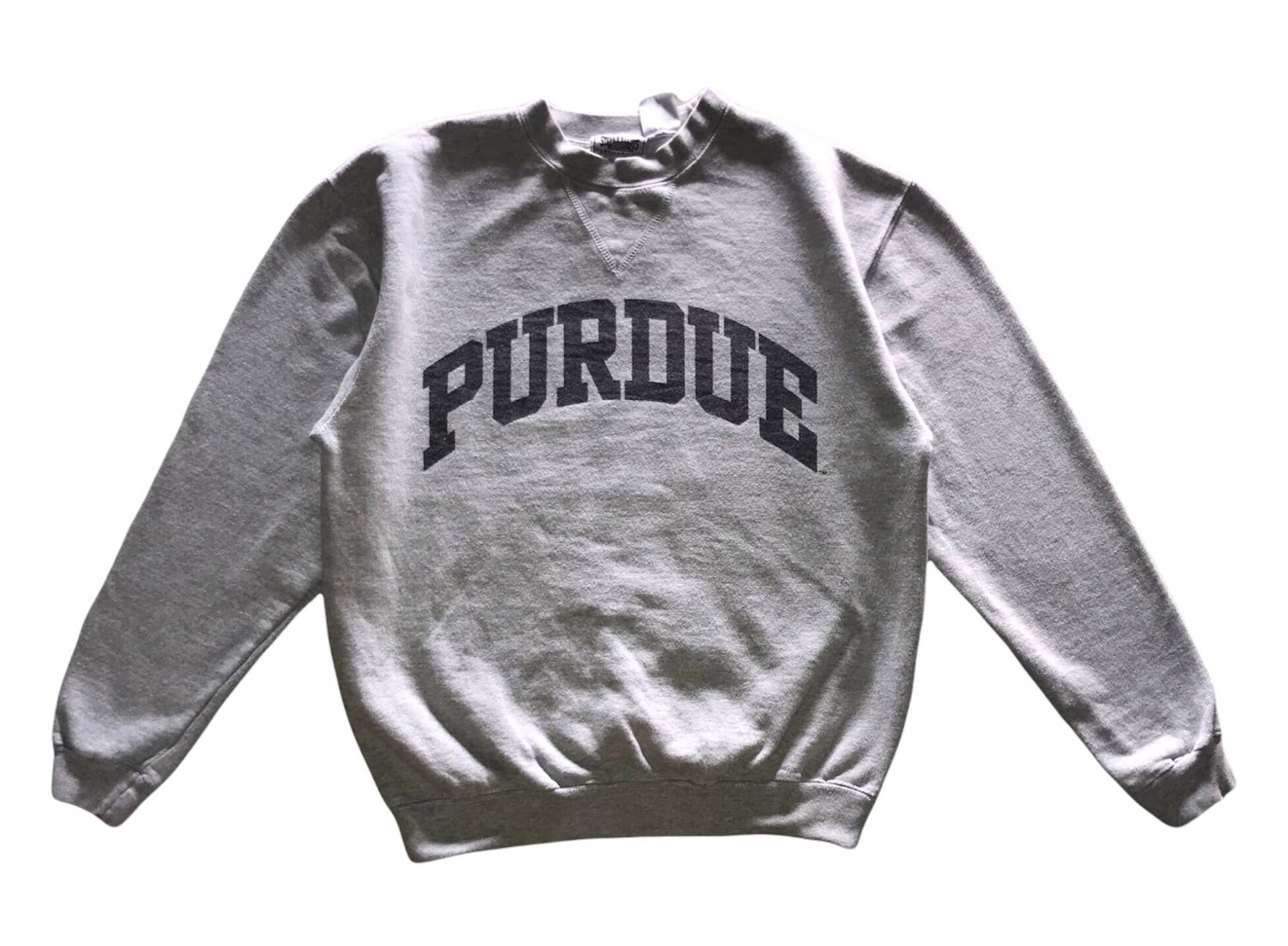 Vintage 90Er Jahre Purdue University Spellout Crewneck Sweatshirt S Size von AbeVintageStore