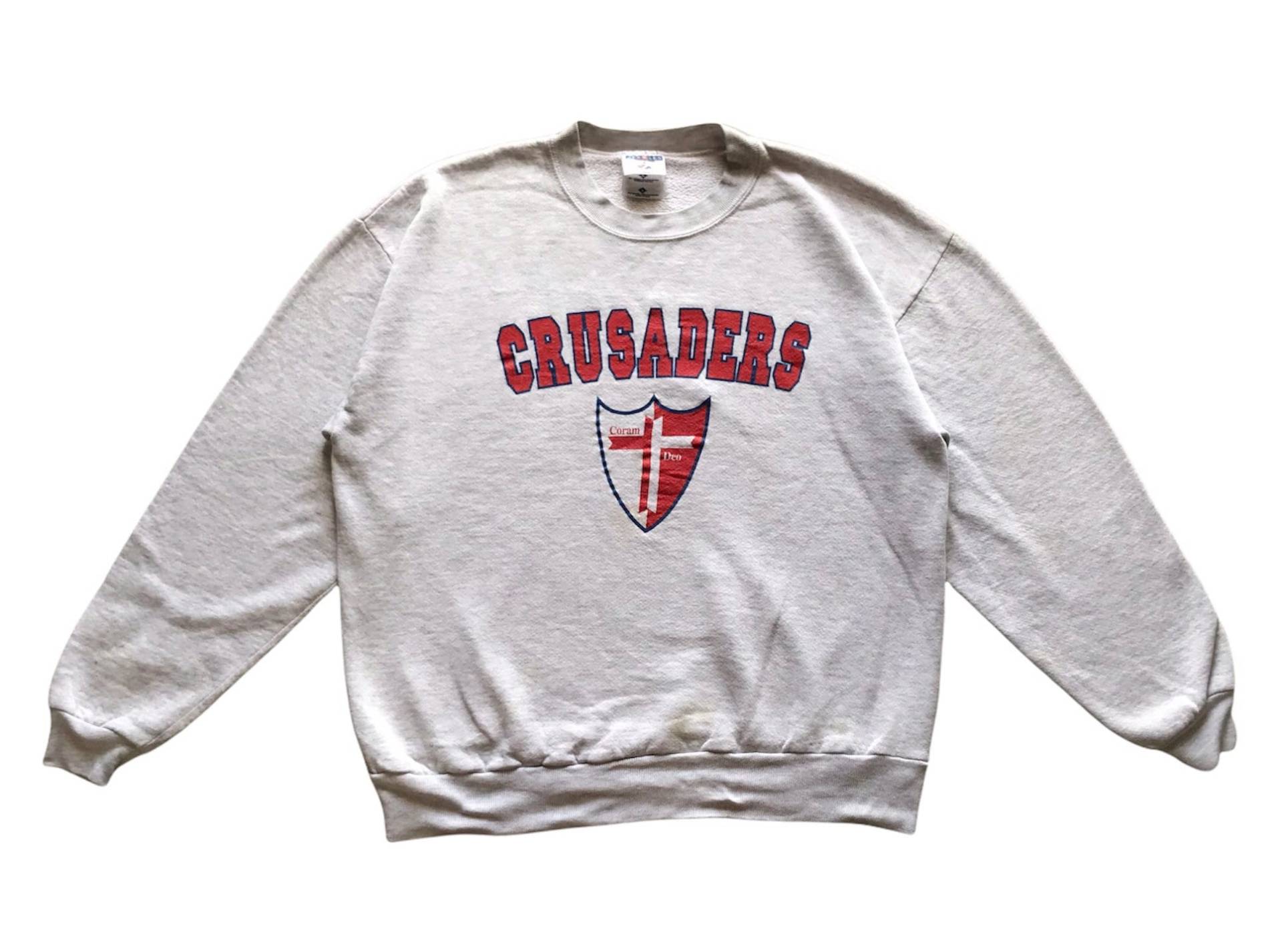 Vintage 90Er Jahre Sportswear Crusaders Spellout Crewneck Sweatshirt L Size von AbeVintageStore