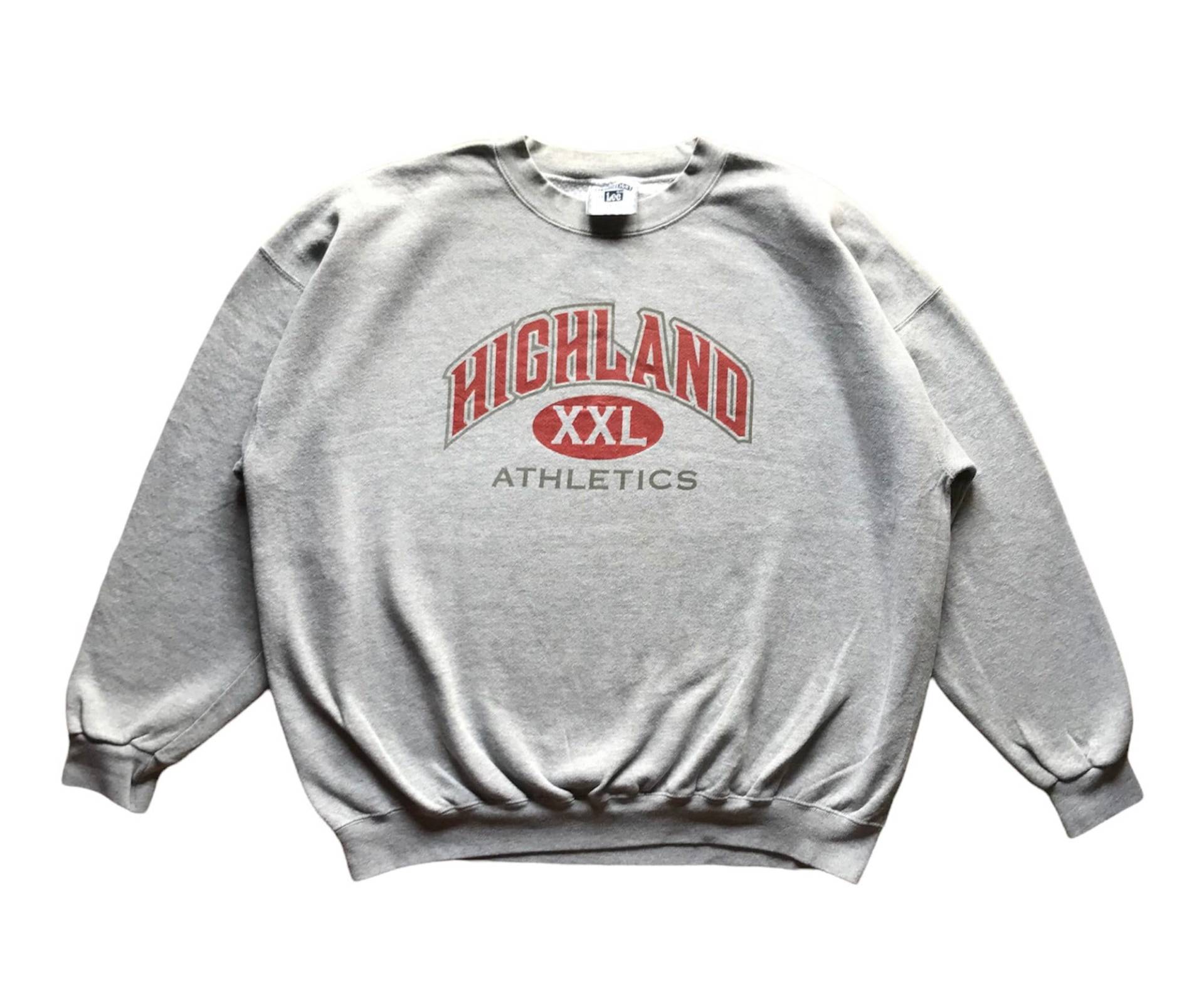 Vintage 90Er Jahre Sportswear Highland Athletics Xxl Spellout Crewneck Sweatshirt Baggy Style Lee Tag 2Xl Größe von AbeVintageStore