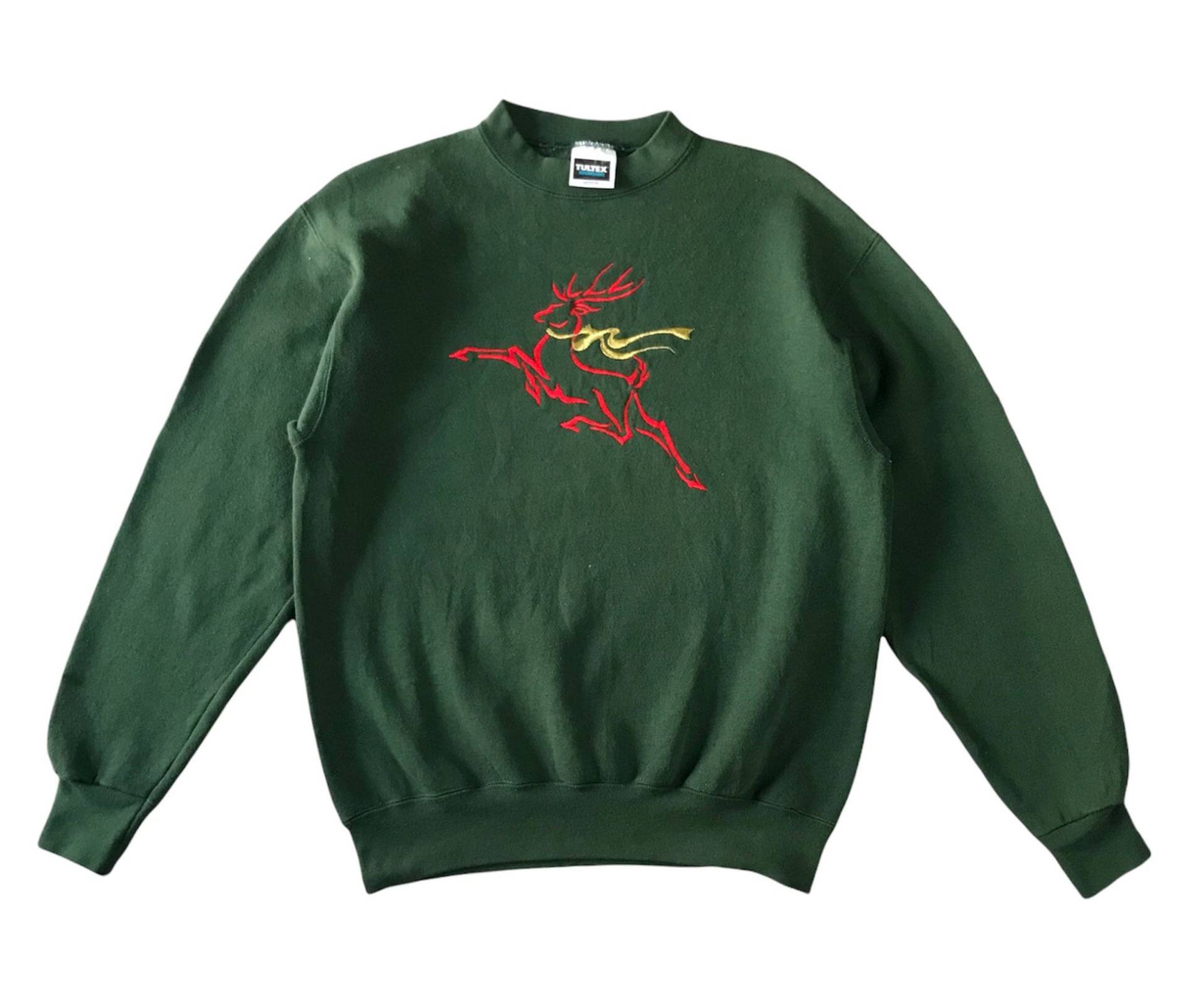 Vintage 90Er Jahre Tultex Art Stickerei Crewneck Sweatshirt M Size von AbeVintageStore