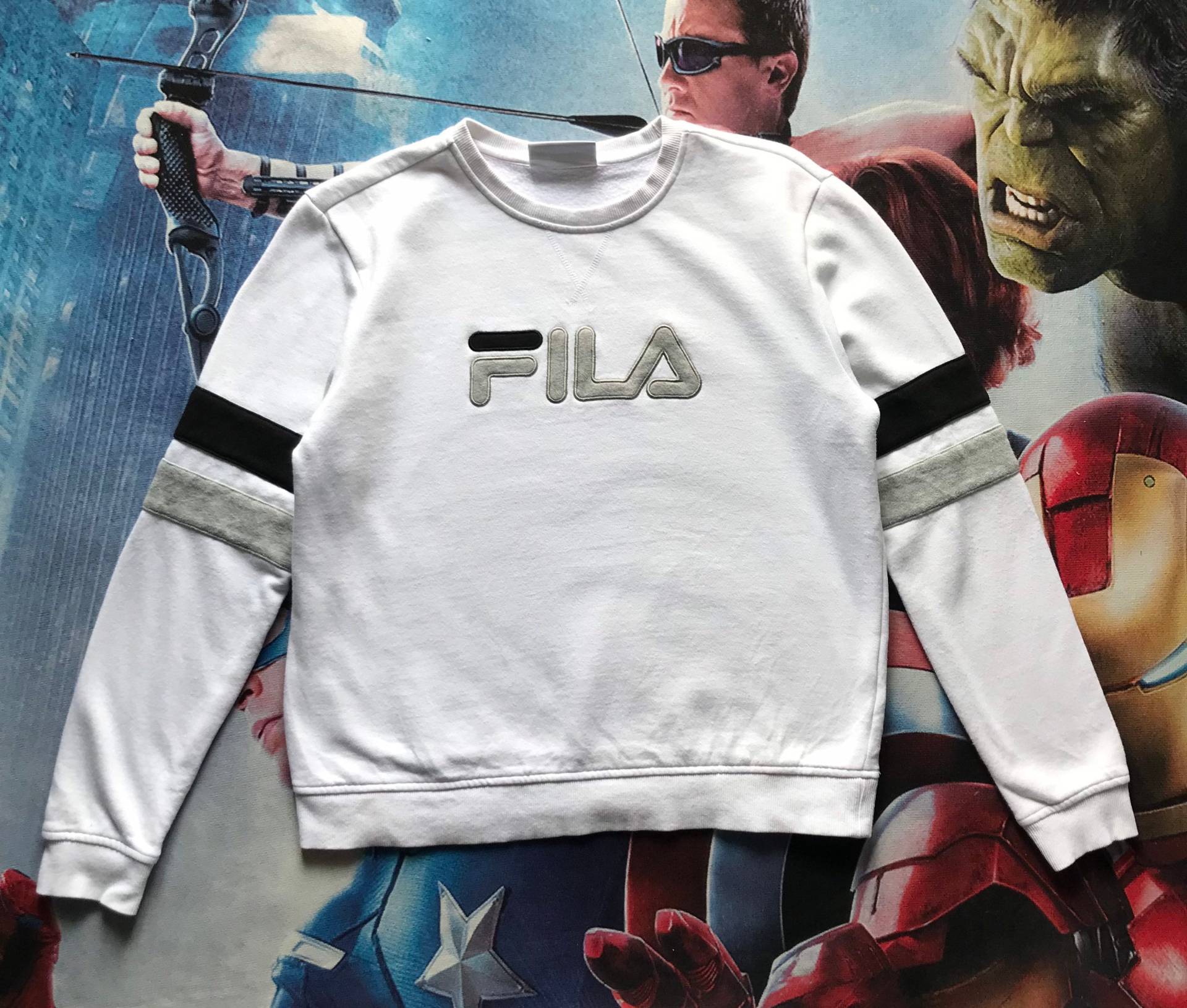 Vintage Fila Embroidery Spellout Crewneck Sweatshirt L Größe | M-L von AbeVintageStore