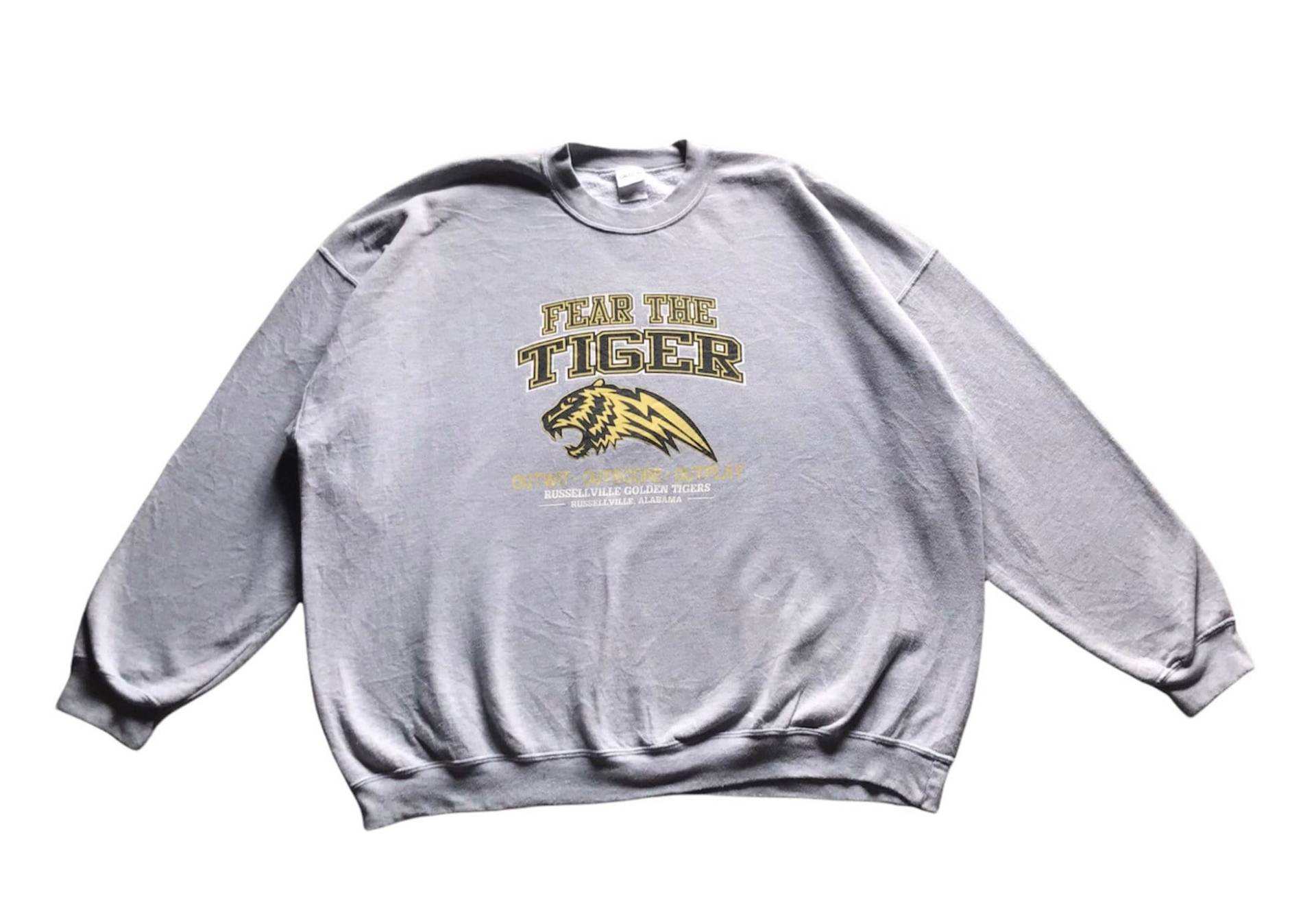 Vintage Sportswear Russellville Golden Tigers Alabama High School Baggy-stil Crewneck Sweatshirt 3xl Größe von AbeVintageStore