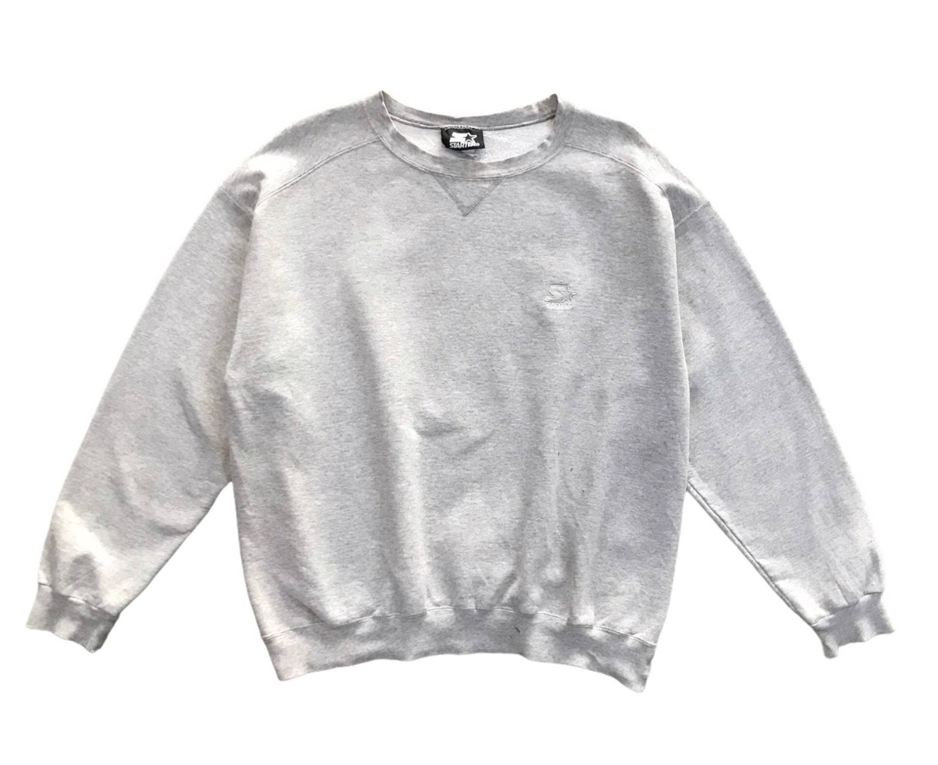 Vintage Starter Stickerei Basic Logo Distressed Crewneck Sweatshirt M Größe von AbeVintageStore