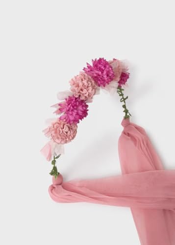 Abel & Lula Haarreif mit bunten Blumen und Tüllbändern in Fuchsia. (Rosa, Einheitsgröße) von Abel & Lula