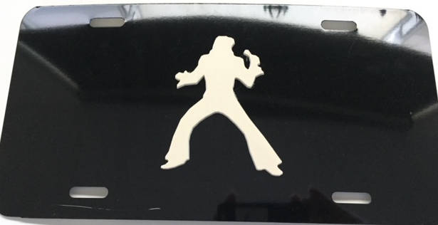 Elvis-König Des Pop-Dance - Stil 3D-Version Einzigartig Nummernschild Einsatz Schwarz Mit Weiß Ich Liebe Elvis-Tanz von AbelZunigaDesigns