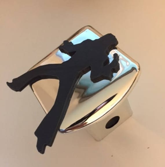 King Of Pop in 3D - Chrom Mit Grau 2-Zoll-Trailer Hitch Cover Tanz-Legende von AbelZunigaDesigns