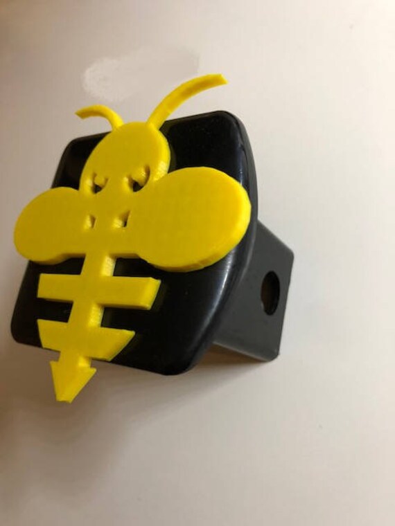 Sehr Niedlich Bumble Bee in 3D - Schwarz Mit Gelb 2-Zoll-Trailer Hitch Cover Jagd von AbelZunigaDesigns