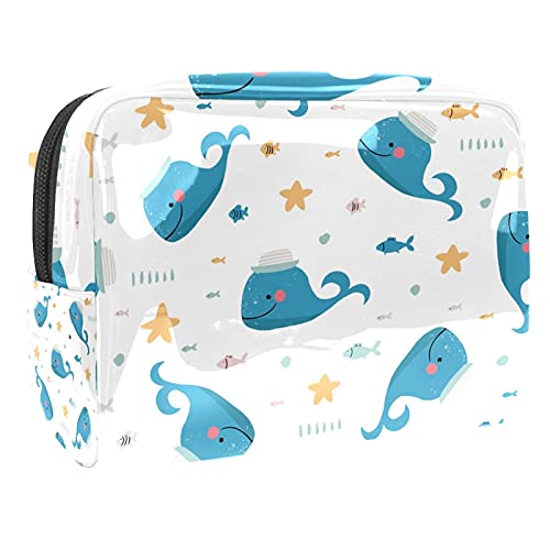 Handgezeichnete Kosmetiktasche mit niedlichem Dinosaurier-Motiv, Make-up-Aufbewahrungstasche, Kulturbeutel, Organizer, Federmäppchen, Handtasche, Mehrfarbig 03, 18.5x7.5x13cm/7.3x3x5.1in, von Abenily