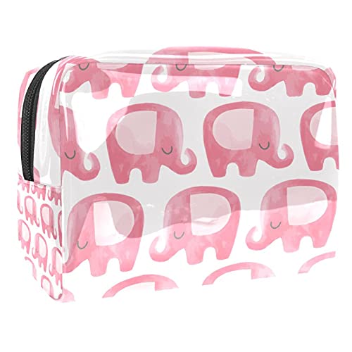 Handgezeichnete Kosmetiktasche mit niedlichem Dinosaurier-Motiv, Make-up-Aufbewahrungstasche, Kulturbeutel, Organizer, Federmäppchen, Handtasche, Mehrfarbig 05, 18.5x7.5x13cm/7.3x3x5.1in, von Abenily