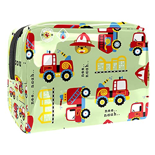 Kosmetiktasche für Damen, Motiv: Kinder, die einen Zug über den Regenbogen nehmen, niedlich, modisch, wasserdicht, Make-up-Tasche, geräumige Reise-Kulturbeutel, Mädchen-Geschenke, Mehrfarbig 09, von Abenily