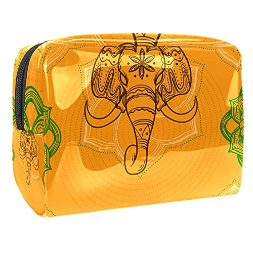 Kosmetiktasche für Damen, bezaubernde, geräumige, wasserdichte Make-up-Tasche, Reise-Elefant-Grün, Tier-Kulturbeutel, Zubehör-Organizer als Geschenk, Mehrfarbig 06, 18.5x7.5x13cm/7.3x3x5.1in, von Abenily