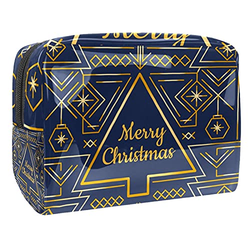 Kosmetiktasche für Damen, bezaubernde, geräumige, wasserdichte Make-up-Tasche, Reisen, Frohe Weihnachten, rotes Ornament, Kulturbeutel, Zubehör, Organizer als Geschenk, Mehrfarbig 02, von Abenily