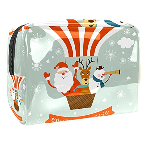 Kosmetiktasche für Damen, bezaubernde, geräumige, wasserdichte Make-up-Tasche, Reisen, Frohe Weihnachten, rotes Ornament, Kulturbeutel, Zubehör, Organizer als Geschenk, Mehrfarbig 03, von Abenily