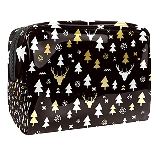 Kosmetiktasche für Damen, bezaubernde, geräumige, wasserdichte Make-up-Tasche, Reisen, Frohe Weihnachten, rotes Ornament, Kulturbeutel, Zubehör, Organizer als Geschenk, Mehrfarbig 07, von Abenily