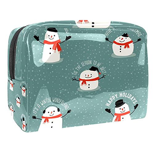 Kosmetiktasche für Damen, bezaubernde, geräumige, wasserdichte Make-up-Tasche, Reisen, Frohe Weihnachten, rotes Ornament, Kulturbeutel, Zubehör, Organizer als Geschenk, Mehrfarbig 09, von Abenily