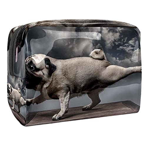 Kosmetiktasche für Damen, bezaubernde, geräumige, wasserdichte Make-up-Tasche, Reisen, niedlicher Dinosaurier-Fußabdruck und Eier, Kulturbeutel, Zubehör-Organizer als Geschenk, Mehrfarbig 09, von Abenily