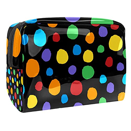 Kosmetiktasche für Damen, bezaubernde, geräumige, wasserdichte Make-up-Tasche, Reisetasche, Aquarell-Blumenhintergrund, Kulturbeutel, Zubehör, Organizer als Geschenk, Mehrfarbig 05, von Abenily