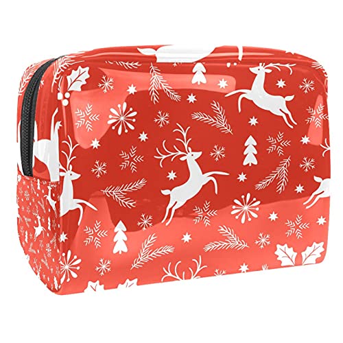 Kosmetiktasche für Damen, bezaubernde, geräumige, wasserdichte Make-up-Tasche, Reisetasche, handgezeichnet, Weihnachts-Kulturbeutel, Zubehör, Organizer als Geschenk, Mehrfarbig 05, von Abenily