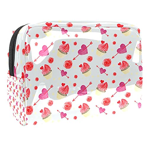 Kosmetiktasche für Damen, bezaubernde, geräumige, wasserdichte Make-up-Tasche, für Reisen, Weihnachten, niedlicher Hund, Welpen, Haustier-Kulturbeutel, Zubehör-Organizer als Geschenk, Mehrfarbig 05, von Abenily