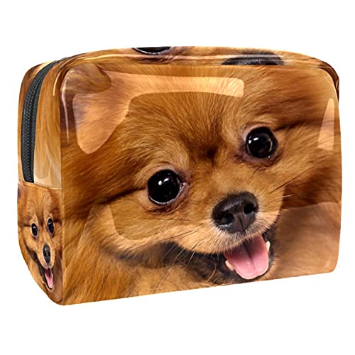 Kosmetiktasche für Damen, bezaubernde, geräumige, wasserdichte Make-up-Tasche, für Reisen, Weihnachten, niedlicher Hund, Welpen, Haustier-Kulturbeutel, Zubehör-Organizer als Geschenk, Mehrfarbig 02, von Abenily