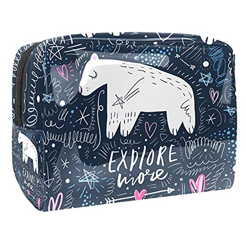 Kosmetiktasche für Damen, bezaubernde, geräumige, wasserdichte Make-up-Tasche, für Reisen, Weihnachten, niedlicher Hund, Welpen, Haustier-Kulturbeutel, Zubehör-Organizer als Geschenk, Mehrfarbig 09, von Abenily