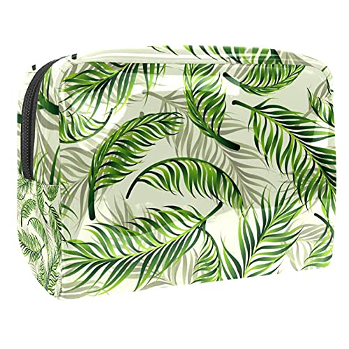 Kosmetiktasche für Damen und Mädchen, niedlich, tropische Blätter, Zweige, geräumige Kosmetiktasche, Geldbörse, Handtasche mit Reißverschluss, Grün, Mehrfarbig 03, 18.5x7.5x13cm/7.3x3x5.1in, Kosmetiktasche für Damen und Mädchen, niedlich, tropische Blätter, Zweige, geräumige Kosmetiktasche, Geldbörse, Handtasche mit Reißverschluss, Grün, Mehrfarbig 03, 18.5x7.5x13cm/7.3x3x5.1in, von Abenily