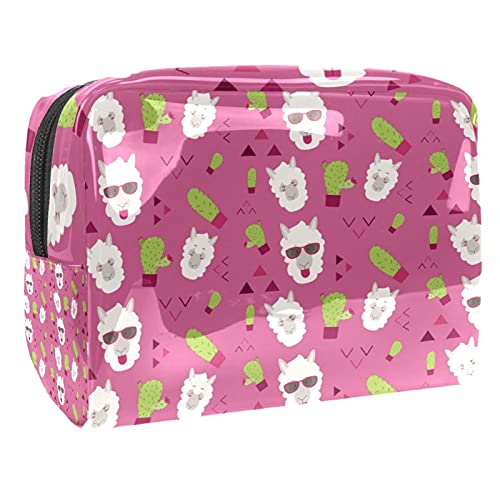 Kosmetiktasche für Damen und Mädchen, niedliches Cartoon-Dinosaurier-Design, geräumig, mit Reißverschluss, Mehrfarbig 07, 18.5x7.5x13cm/7.3x3x5.1in, Kosmetikkoffer von Abenily