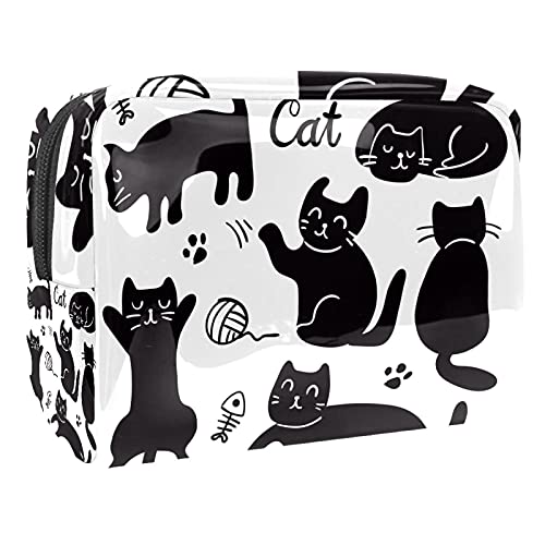 Kosmetiktasche für Damen und Mädchen, niedliches Cartoon-Dinosaurier-Design, geräumig, mit Reißverschluss, Mehrfarbig 10, 18.5x7.5x13cm/7.3x3x5.1in, Kosmetikkoffer von Abenily