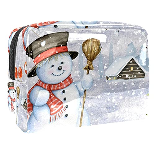 Kosmetiktasche für Weihnachten, Make-up, Aufbewahrungstasche, Kulturbeutel, Organizer, Federmäppchen, Handtasche, Mehrfarbig 03, 18.5x7.5x13cm/7.3x3x5.1in, Kosmetikkoffer von Abenily