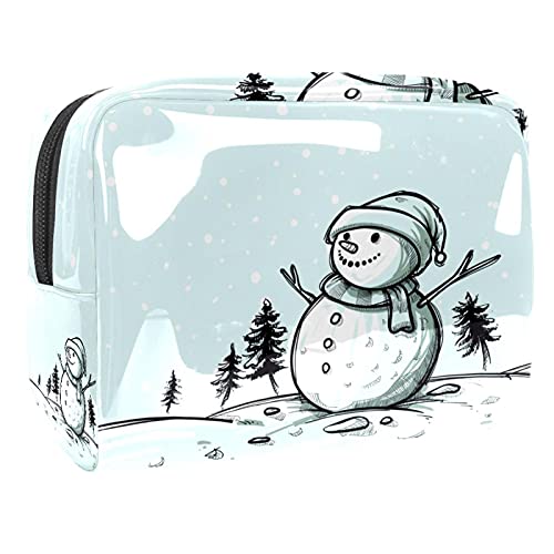 Kosmetiktasche für Weihnachten, Make-up, Aufbewahrungstasche, Kulturbeutel, Organizer, Federmäppchen, Handtasche, Mehrfarbig 04, 18.5x7.5x13cm/7.3x3x5.1in, Kosmetikkoffer von Abenily