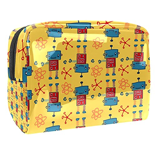 Kosmetiktasche mit Cartoon-Ameisen im Pilzhaus, Make-up-Aufbewahrungstasche, Kulturbeutel, Organizer, Federmäppchen, Handtasche, Mehrfarbig 02, 18.5x7.5x13cm/7.3x3x5.1in, Kosmetikkoffer von Abenily