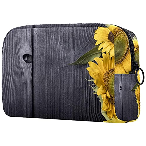 Kosmetiktasche mit Fischblumen-Motiv, Make-up-Aufbewahrungstasche, Kulturbeutel, Organizer, Federmäppchen, Handtasche, Mehrfarbig 06, 18.5x7.5x13cm/7.3x3x5.1in, Kosmetikkoffer von Abenily