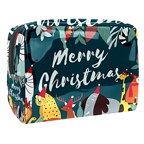 Kosmetiktasche mit Reißverschluss, für Weihnachten und Urlaub, für Damen und Mädchen, Mehrfarbig 05, 18.5x7.5x13cm/7.3x3x5.1in, Kosmetikkoffer von Abenily