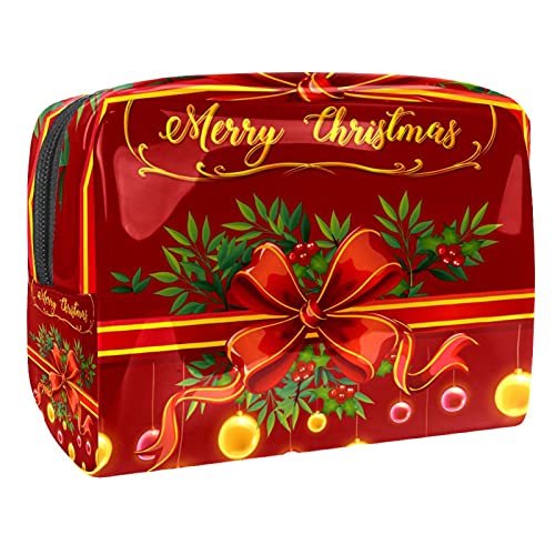 Kosmetiktasche mit Reißverschluss, für Weihnachten und Urlaub, für Damen und Mädchen, Mehrfarbig 07, 18.5x7.5x13cm/7.3x3x5.1in, Kosmetikkoffer von Abenily