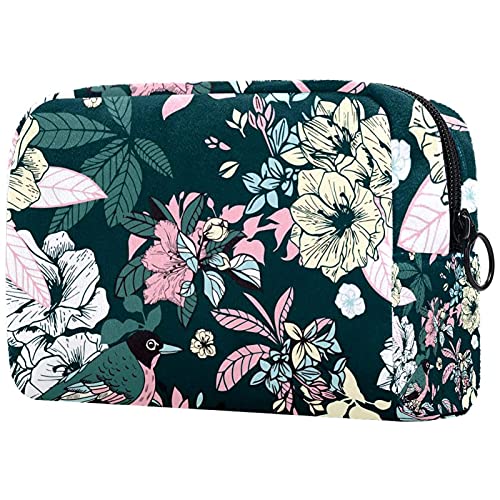 Kosmetiktasche mit blühender Sonnenblume, Make-up-Aufbewahrungstasche, Kulturbeutel, Organizer, Federmäppchen, Handtasche, Mehrfarbig 02, 18.5x7.5x13cm/7.3x3x5.1in, Kosmetikkoffer von Abenily