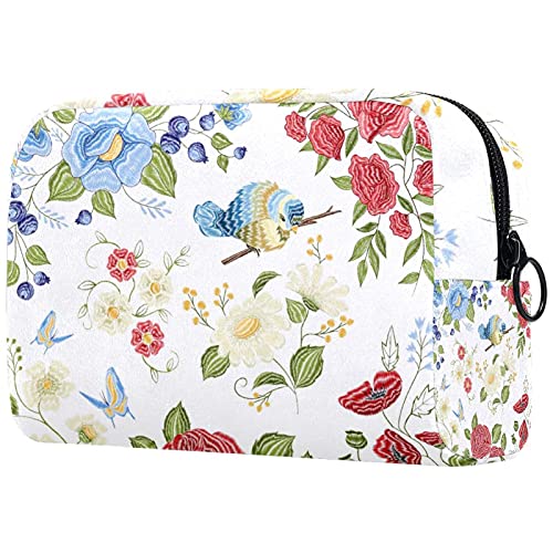 Kosmetiktasche mit blühender Sonnenblume, Make-up-Aufbewahrungstasche, Kulturbeutel, Organizer, Federmäppchen, Handtasche, Mehrfarbig 07, 18.5x7.5x13cm/7.3x3x5.1in, Kosmetikkoffer von Abenily