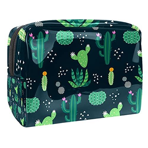 Kosmetiktasche mit niedlichem Alpaka mit Kaktus, Make-up-Aufbewahrungstasche, Kulturbeutel, Organizer, Federmäppchen, Handtasche, Mehrfarbig 04, 18.5x7.5x13cm/7.3x3x5.1in, Kosmetikkoffer von Abenily