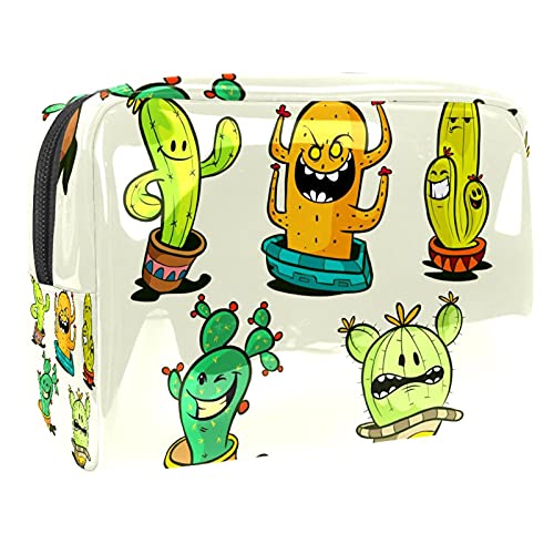 Kosmetiktasche mit niedlichem Alpaka mit Kaktus, Make-up-Aufbewahrungstasche, Kulturbeutel, Organizer, Federmäppchen, Handtasche, Mehrfarbig 10, 18.5x7.5x13cm/7.3x3x5.1in, Kosmetikkoffer von Abenily