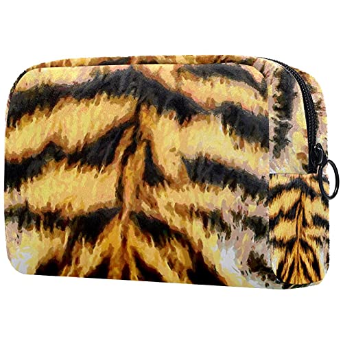Kulturvolle Kosmetiktasche mit Leopardenmuster, Make-up-Aufbewahrungstasche, Kulturbeutel, Organizer, Federmäppchen, Handtasche, Mehrfarbig 02, 18.5x7.5x13cm/7.3x3x5.1in, Kosmetikkoffer von Abenily