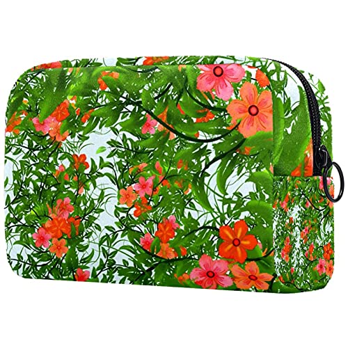 Make-up-Tasche, Sonnenblumenblütenstoff, bunt, Make-up-Tasche, Organizer, Reise-Kulturbeutel, kleine Kosmetiktasche, Kosmetiktasche für Teenager, Mädchen, Frauen, Mehrfarbig 05, von Abenily