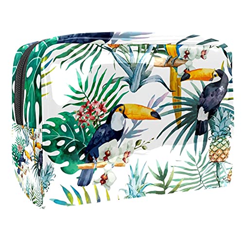 Make-up-Tasche für Damen und Mädchen, Ananas, Wassermelone, orangefarbene Blätter, geräumige Kosmetiktasche, Handtasche, Handtasche mit Reißverschluss, Mehrfarbig 03, 18.5x7.5x13cm/7.3x3x5.1in, Make-up-Tasche für Damen und Mädchen, Ananas, Wassermelone, orangefarbene Blätter, geräumige Kosmetiktasche, Handtasche, Handtasche mit Reißverschluss, Mehrfarbig 03, 18.5x7.5x13cm/7.3x3x5.1in, von Abenily