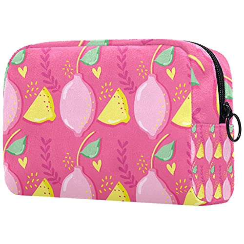 Make-up-Tasche für Geldbörse, tragbar, Reise-Organizer für Toilettenartikel, Kosmetiktasche, Rot, Multicolor 08, 18.5x7.5x13cm/7.3x3x5.1in, Kosmetikkoffer von Abenily