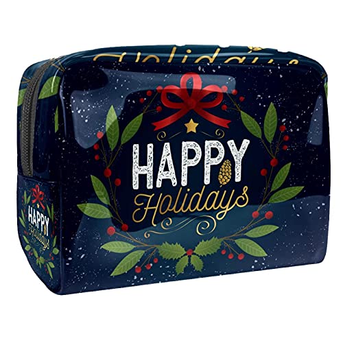 Make-up-Tasche mit Reißverschluss, für den Winter, Urlaub, Nacht, Weihnachtsbaum, Wolken, Kosmetik-Organizer für Damen und Mädchen, Mehrfarbig 06, 18.5x7.5x13cm/7.3x3x5.1in, Kosmetikkoffer Make-up-Tasche mit Reißverschluss, für den Winter, Urlaub, Nacht, Weihnachtsbaum, Wolken, Kosmetik-Organizer für Damen und Mädchen, Mehrfarbig 06, 18.5x7.5x13cm/7.3x3x5.1in, Kosmetikkoffer von Abenily