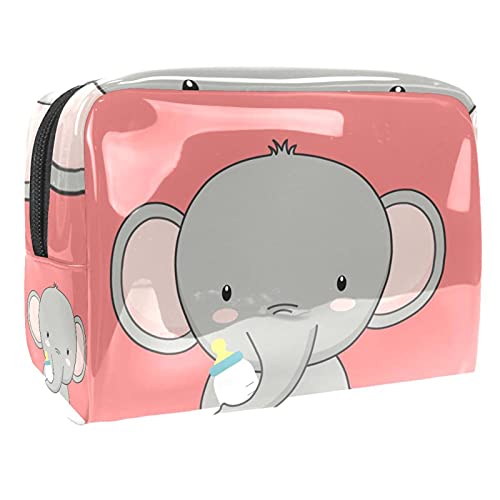 Make-up-Tasche mit niedlichem Meeresschildkröten-Design, mit Reißverschluss, Reise-Kosmetik-Organizer für Damen und Mädchen, Blau, Mehrfarbig 02, 18.5x7.5x13cm/7.3x3x5.1in, Kosmetikkoffer von Abenily