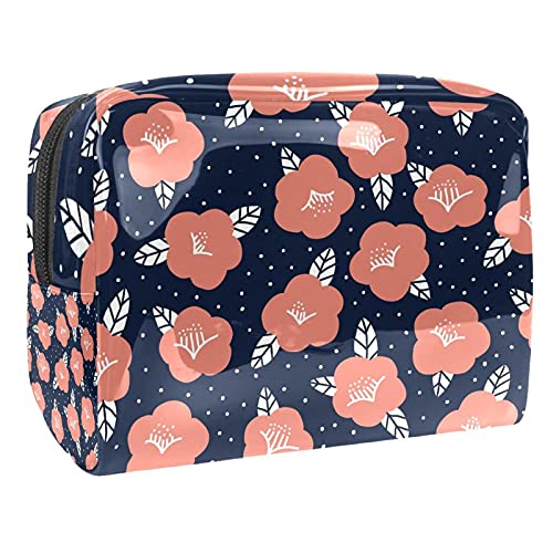 Niedliche Make-up-Tasche für Damen, Motiv: Schneemann, Weihnachten, tragbar, Reise-Organizer-Tasche für Toilettenartikel, Kosmetiktasche für Damen, Mehrfarbig 02, 18.5x7.5x13cm/7.3x3x5.1in, von Abenily