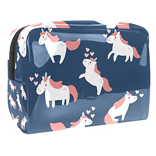 Niedliche Make-up-Tasche für Damen, Motiv: Schneemann, Weihnachten, tragbar, Reise-Organizer-Tasche für Toilettenartikel, Kosmetiktasche für Damen, Mehrfarbig 06, 18.5x7.5x13cm/7.3x3x5.1in, von Abenily