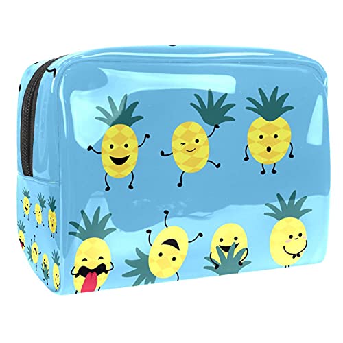 Niedliche Make-up-Tasche für Damen, Motiv: Schneemann, Weihnachten, tragbar, Reise-Organizer-Tasche für Toilettenartikel, Kosmetiktasche für Damen, Mehrfarbig 09, 18.5x7.5x13cm/7.3x3x5.1in, von Abenily